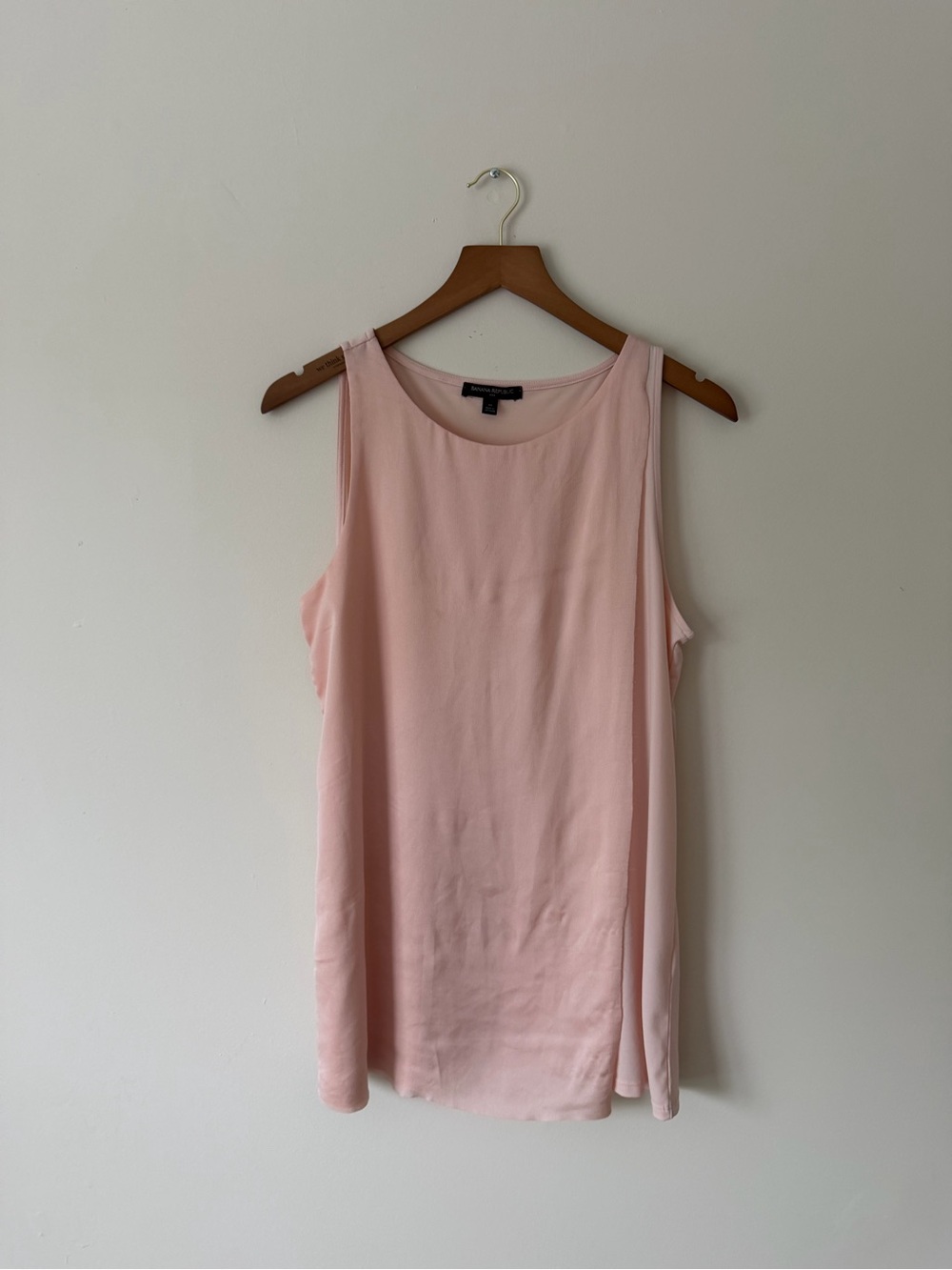 Banana Republic Pale Pink Sleeveless Wrap Tunic Tank Top Medium